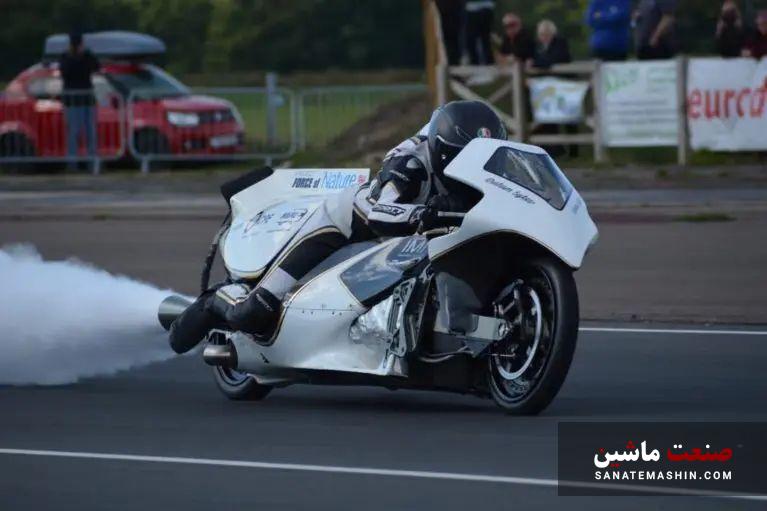 رکورد سرعت سریع ترین موتورسیکلت بخار دنیا شکسته شد! +تصاویر