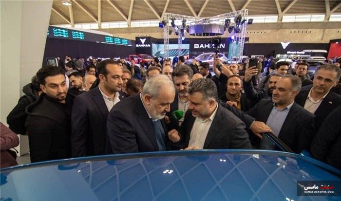 بازید وزیر صمت از خودرو کی ام سی ایگل برقی کرمان موتور