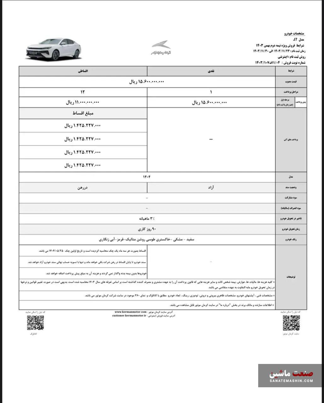 فروش نقدی و اقساطی KMC J7 کرمان موتور اعلام شد +جدول