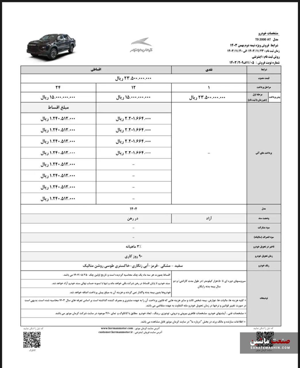 شرایط فروش نقدی و اقساطی KMC T9 کرمان موتور اعلام شد +جدول