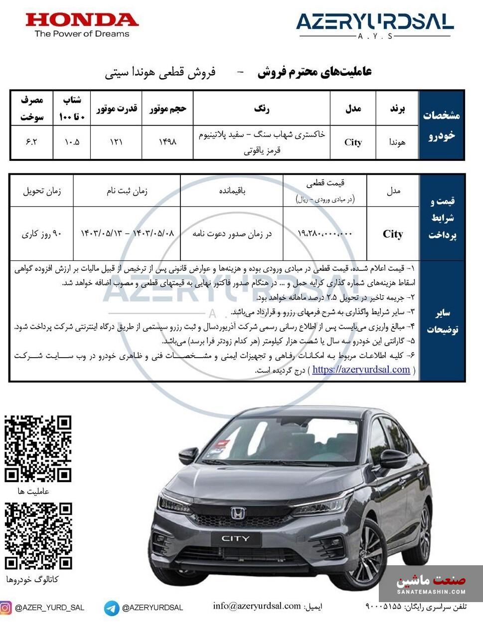 بخشنامه فروش دو هوندای وارداتی آذریوردسال اعلام شد +قیمت