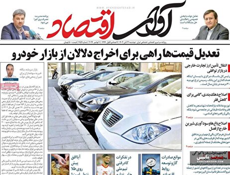 صفحه نخست روزنامه های اقتصادی 21 آبان 1403