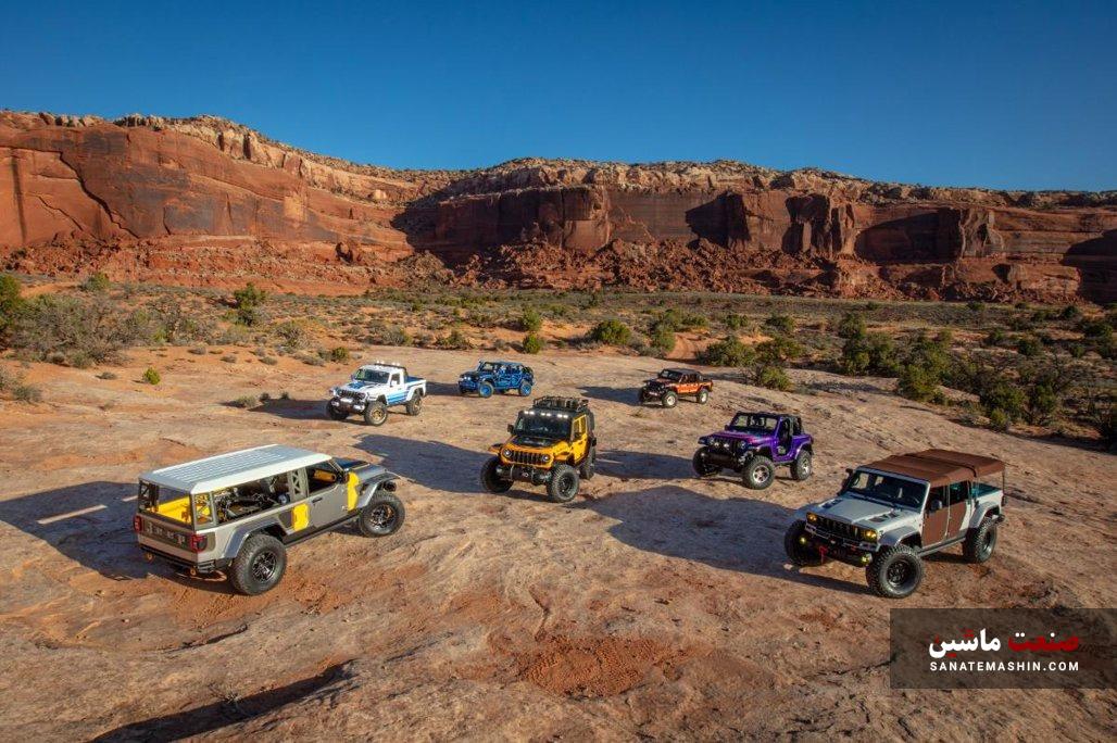 نمایشگاه جیپ در سرزمین صخره‌‌ها