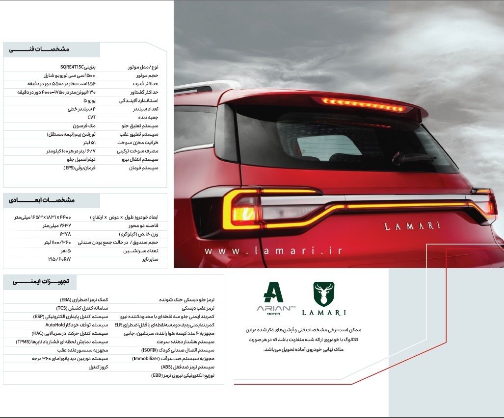 لاماری نئو با چه مشخصاتی به بازار عرضه می شود؟