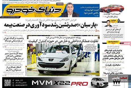 صفحه نخست روزنامه های اقتصادی 7 خرداد 1404