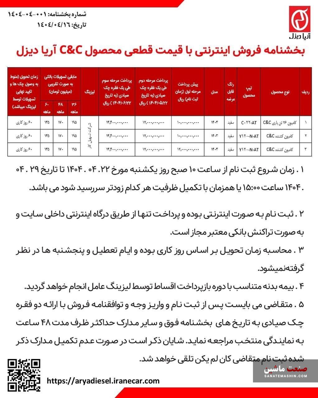 با یک میلیارد تومان کامیون‌های C&C را بخرید +شرایط