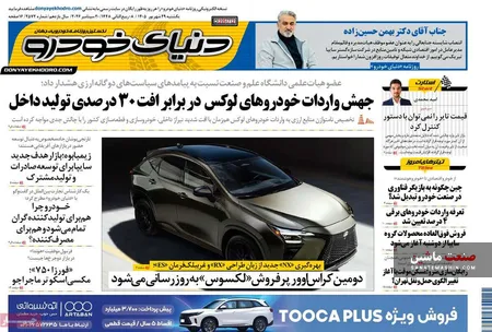 صفحه نخست روزنامه های اقتصادی 29 شهریور 1405