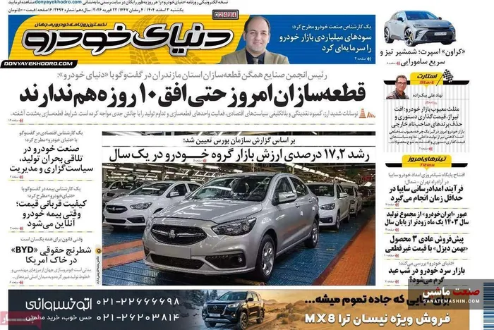 صفحه نخست روزنامه های اقتصادی 3 اسفند 1404