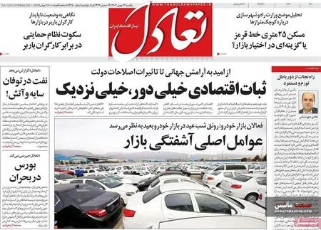 صفحه نخست روزنامه های اقتصادی 12 بهمن 1404