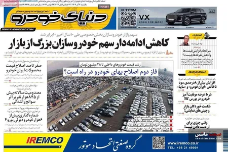 صفحه نخست روزنامه های اقتصادی 4 آذر 1403