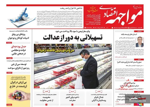صفحه نخست روزنامه های اقتصادی 25 مرداد 1402