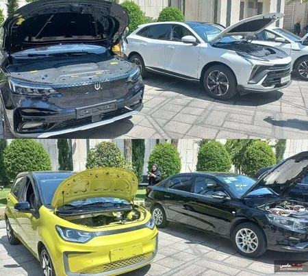 بازدید رئیسی از خودروهای برقی هیبریدی تولید داخل +عکس