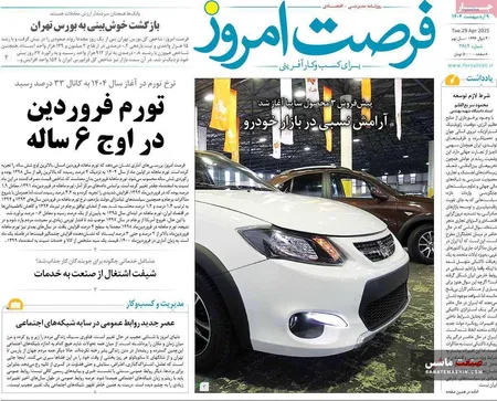 صفحه نخست روزنامه های اقتصادی 9 اردیبهشت 1404