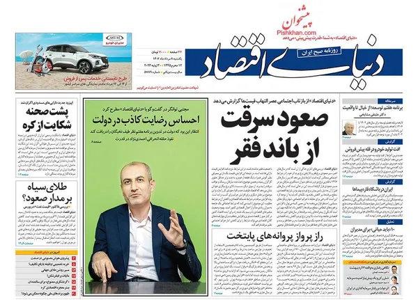 صفحه نخست روزنامه های اقتصادی 8 مرداد 1402