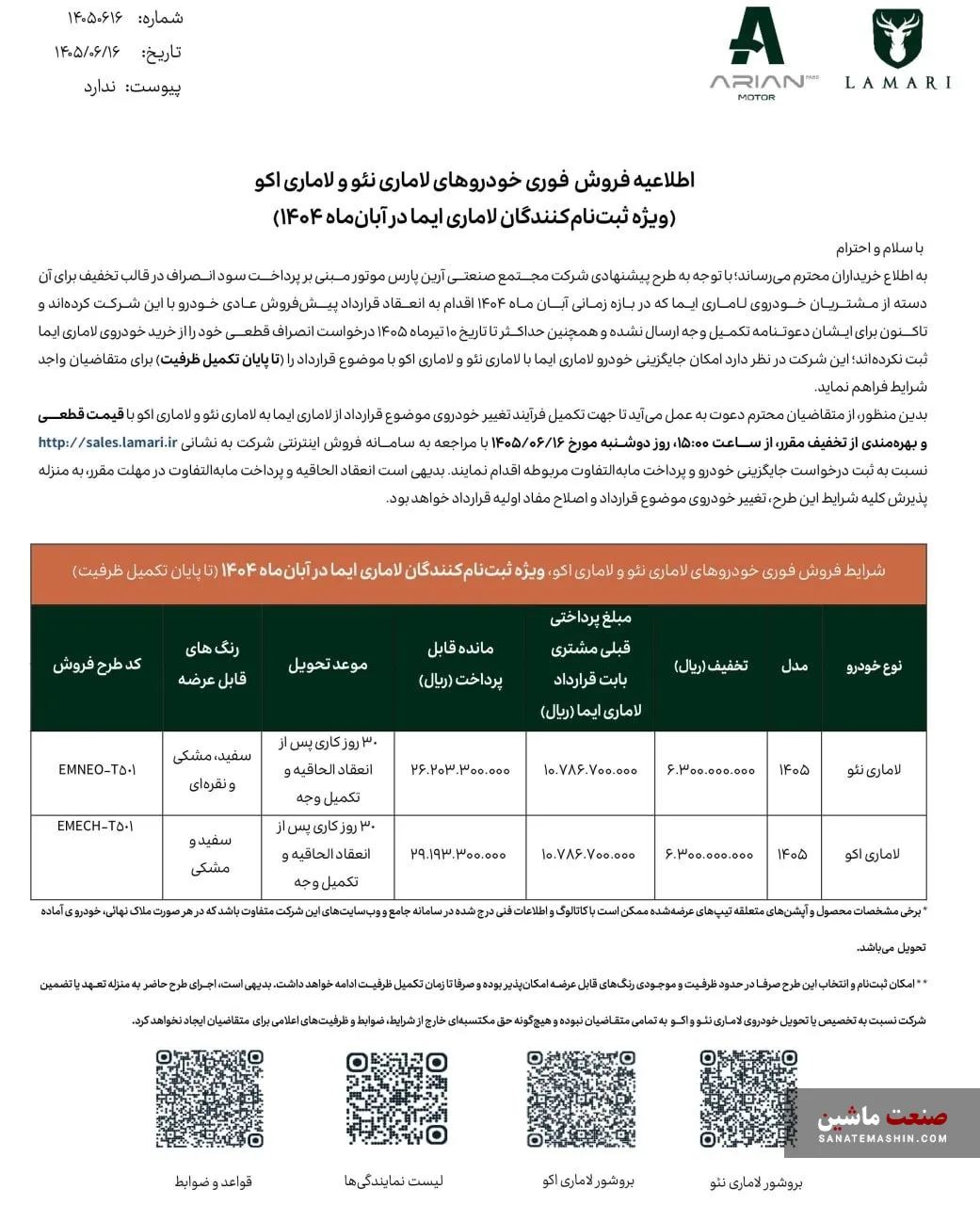 لاماری اکو و لاماری نئو آرین پارس موتور لاماری اکو و لاماری نئو آرین پارس موتور