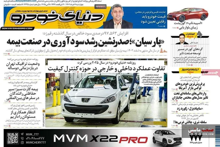 صفحه نخست روزنامه های اقتصادی 7 خرداد 1404