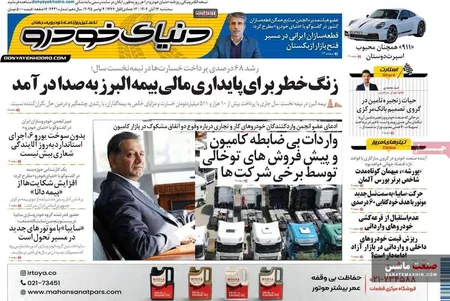 صفحه نخست روزنامه های اقتصادی 13 آبان 1404